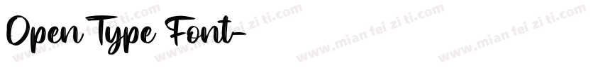 Open Type Font字体转换